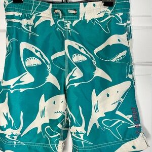 Gap Kids Shark Swim Trunks Size 8 Teal